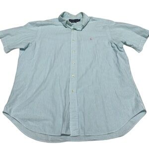 Polo by Ralph Lauren Mint Blue Striped Shirt
